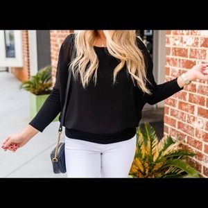 Dolman chiffon top